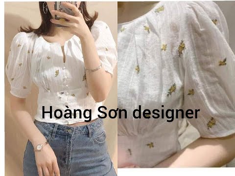 dạy cắt may cơ bản: hướng dẫn cách cắt áo croptop nhún chân ngực|áo croptop, Hoàng Sơn designer