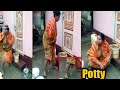 aunty ne Mauj kar di | toilet ke bahar hi kar di Potty|#short