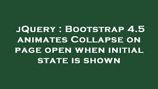 Watch Initial State Collapse video