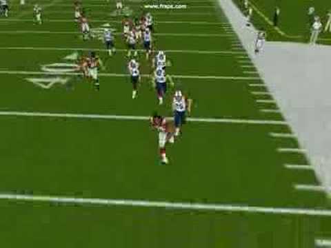 Milloy Interception for TD on Madden 07