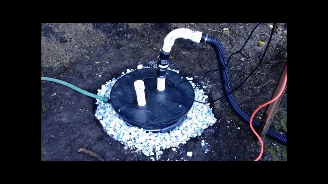 Outdoor Sump Pump Installation - YouTube