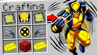 CRAFTING WOLVERINE IN MINECRAFT!