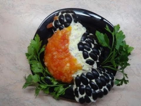 Салаты снегирь на ветке рецепт 79