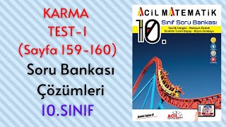 10.Sınıf Soru Bankası Karma Test-1 (Sayfa 159-160)