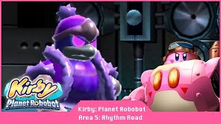 Kirby: Planet Robobot - Part 7 - Area 5: Rhythm Road - 100% Code Cube Walkthrough