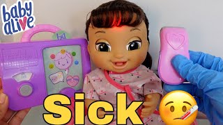 Baby Alive Lulu Achoo Sick Routine Taking care of baby doll