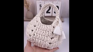 basket crochet beanie bag tutorial
