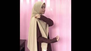 Style 2 | Tutorial Tudung Bawal Chiffon Labuh Bidang 60 Malaysia (Square Hijab T