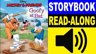 Mickey & Friends Read Along Story Book Goofy At Bat Read Aloud Story Books For Kids