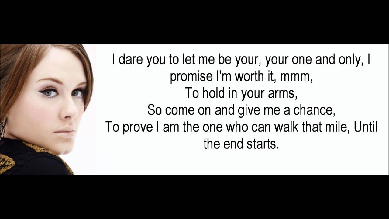 Adele One and Only Lyrics (Hd 1080p) - YouTube