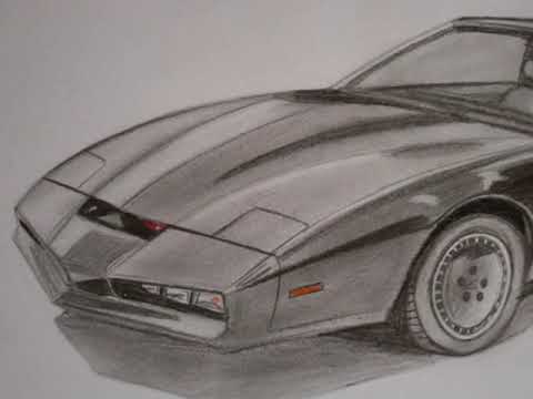 Drawing KITT Pontiac Firebird Autozeichnung wwwautozeichnercom