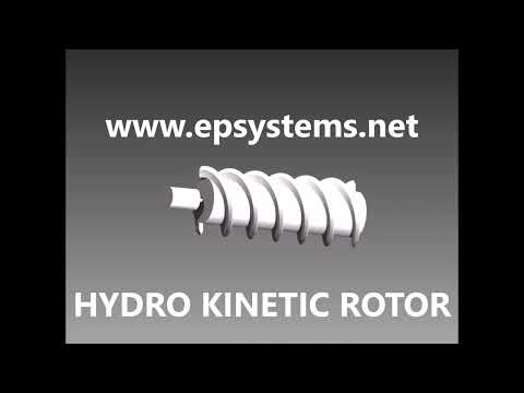 www.epsystems.net Hydro kinetic helical rotor on horizontal/inclined shaft for slow speed water flow