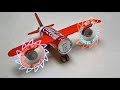 How to make an airplane with a Coca Cola can and LED fans