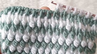 Tomurcuk Örgü Modeli Super Easy Tunussian Knitting Patterns Tunus Örgü Modelleri Kabarcıklı