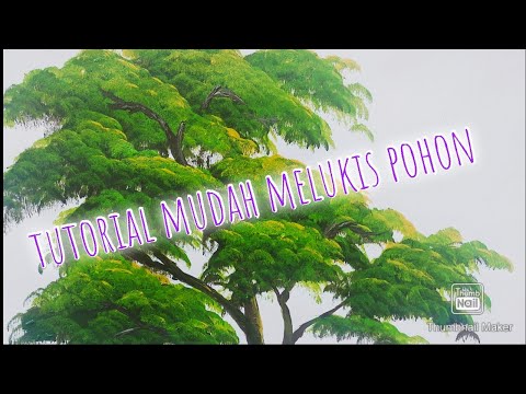 Tutorial mudah melukis pohon