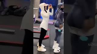 gadis hijab main gym #hijab #hijabstyle #bigo #subscribe #like #tiktok #viral #l