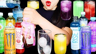 Asmr Rainbow Drinks Bottoms Up Orted Soda, Drinking Sounds, Gulping Sounds, Mubkang, 신기한 물 먹방
