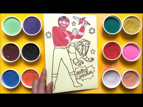 Đồ chơi trẻ em TÔ MÀU TRANH CÁT SIÊU NHÂN - Super man colored sand painting toys (Chim Xinh)