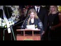 Sgt. Lunger's Funeral: Daughter Sara's speech