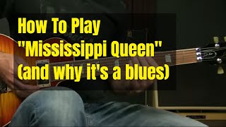 Blues Rock Guitar Lesson How To Play Mississippi Queen By Mountain