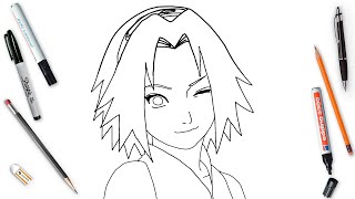 How To Draw Sakura Easy Step By Step Sakura Haruno From Naruto Shippuden Drawing Tutorial
