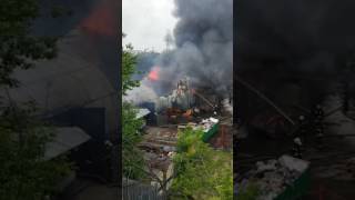 Видео Пожар в Москве. Ул. Южнопортовая от Krk46 Rus, Южнопортовая улица, Москва, Россия