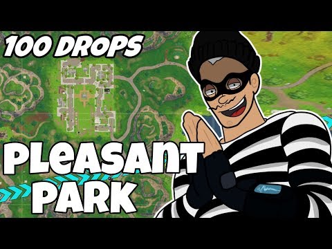 I Dropped Pleasant Park 100 Times and This Is What Happened (Fortnite)