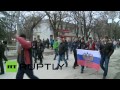 Anti-Maidan rally in Crimea: Hundreds protest in Simferopol klip izle