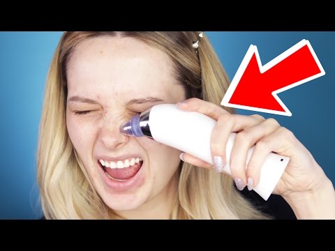 TESTING A BLACKHEAD VACUUM SUCTION MACHINE! // MyPaleSkin - YouTube