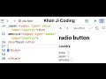 redio button html coding Lassan-10 for beginners in hind   html coding