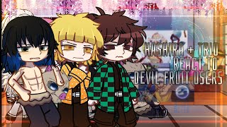 Hashira Trio Tanjiro, Zenitsu & Inosuke React To Devil Fruit Users Kny Onepiece