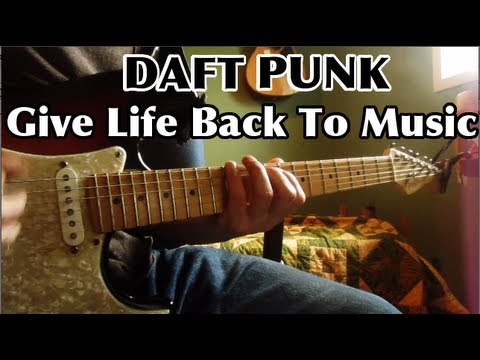 Give Life Back To Music - Daft Punk - Guitar Lesson - Tutorial - Guitar Tabs - Cover - Chords thumb