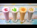 4 Milkshake Recipes Without Ice Cream | Milkshake Without Ice Cream | Yummy Milkshake Recipe 4 Milkshake Recipes Without Ice Cream | Milkshake Without Ice Cream | Yummy Milkshake Recipe