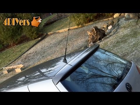 How to remove the radio antenna from a Volkswagen Golf MK4 and repair on a