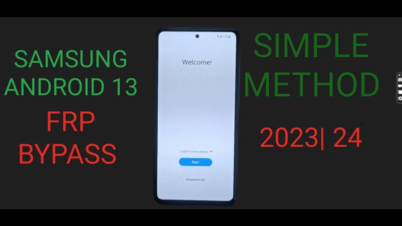 SAMSUNG ANDROID 13 VERSIONS FRP BYPASS IN SIMPLE METHOD SAMSUNG ANDROID 13 VERSIONS FRP BYPASS IN SIMPLE METHOD