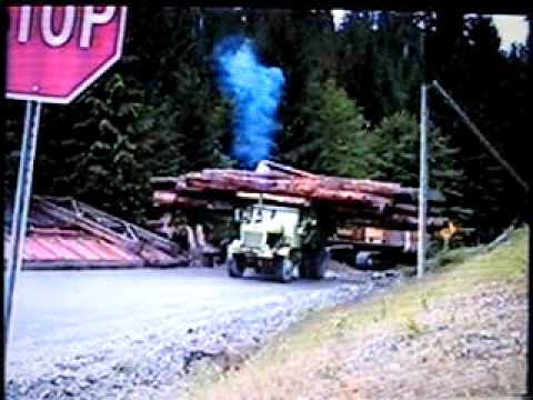 ROCK TRUCK 1954 EUCLID HAULING LOGS BETTER QUALITY VERSION