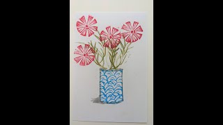 Quick Stamp Flower Vase - Shorts