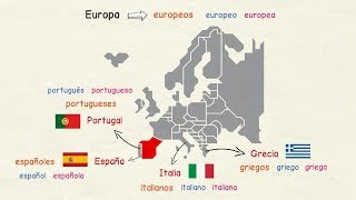 Aprender Español: Países De Europa, América Y Oceanía, Y Nacionalidades (Nivel Básico)