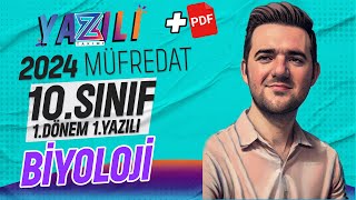 10.sınıf biyoloji 1.dönem 1.yazılı Sınavı | 2023-2024 Güncel Yazılı Formatı Sena