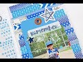Blue Traveler's Notebook Process Video Using Lots of Washi Tape!