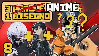 3 ANIME = 1 DISEGNO - Tokyo Ghoul, Naruto, Sword Art Online