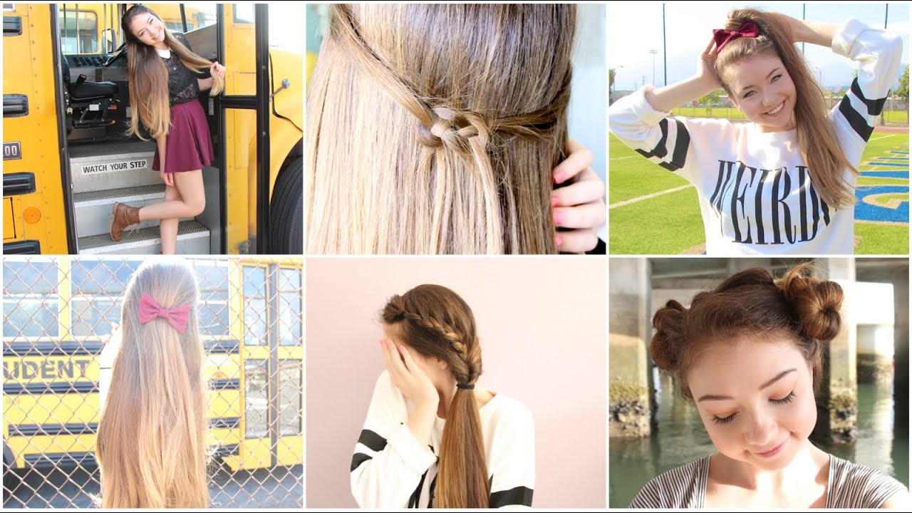 hair Heatless Easy School hair YouTube Back long  tutorial  Quick to Hairstyles! n' youtube bun for