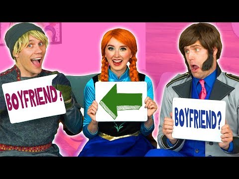 FROZEN ANNA AND KRISTOFF VS HANS WITH BOYFRIEND TAG. Totally TV Challenge.