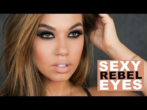 Sexy Rebel Eyes Makeup | Black Brown Smokey Eye Makeup Tutorial | Eman - YouTube