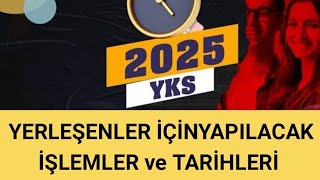 2025 Üni̇versi̇teye Yerleşenler İçi̇n Yapilacak İşlemler Ve Tari̇hleri̇