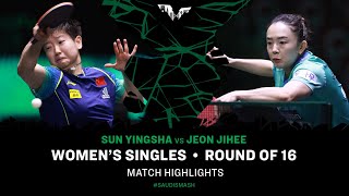 Sun Yingsha Vs Jeon Jihee | Ws R16 | Saudi Smash 2024