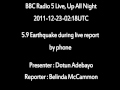 5.9 Christchurch earthquake during live radio report (READ INFO!)