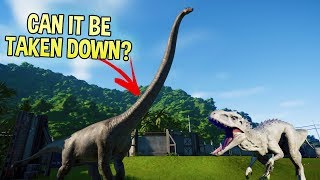 Jurassic World Evolution - T Rex vs Indominus Rex - Can The Largest Dinosaur Be Taken Down? Jurassic World Evolution - T Rex vs Indominus Rex - Can The Largest Dinosaur Be Taken Down?