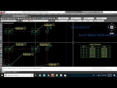 LISP XUẤT TỌA ĐỘ ĐIỂM PICK, VẼ BẢNG TỌA ĐỘ, XUẤT EXCEL, ĐÁNH SỐ THỨ TỰ