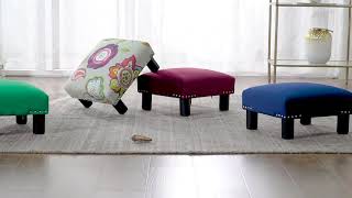 Jennifer Taylor Home Jules Square Accent Footstool Ottoman 66000